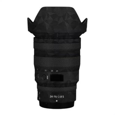 Imagem de Adesivo de câmera antiarranhões com tampa de lente para Nikon z 24-70 mm F2.8S Película protetora decalque protetor corporal 24-70 2,8 (contorno preto brilhante)