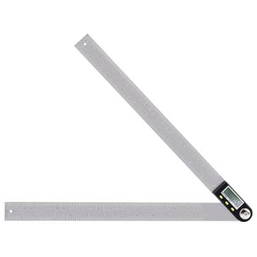 Imagem de Régua de ângulo digital Yanguotool: 300 mm/8 polegadas localizador transferidor com régua de aço inoxidável, ideal para marcenaria, construção, medição de nível