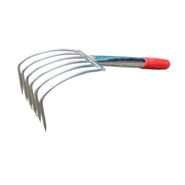 Imagem de Bothyi Ancinho de mão, cultivador portátil versátil para escavação de pequenas ervas daninhas, ancinho para cultivo de folhas, ferramenta de jardinagem para, 6 Dente