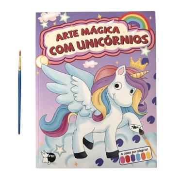 Imagem de Arte Mágica Com Unicórnios - Cada Folha Tem Sua Própria Paleta De Cores: Só Molhar O Pincel E Pintar