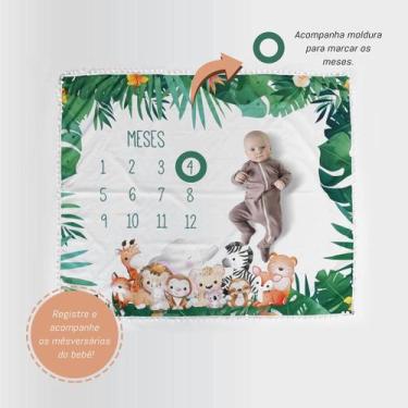 Imagem de Tapete Cenário Mesversário Zoológico Pompom 1,25mx1,45m - PRESENTE-BRI