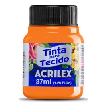 Imagem de Tinta Para Tecido Fluorescente Neon Acrilex 37ml Azul Vermelho Maravilha Verde Ouro Limão Fixação a Frio e Alta Cobertura Recomendado Para Tecidos De Algodão Sem Goma É Ideal Para Customização De Roupas, Decoração E Outras Aplicações Artísticas (Amarelo Ouro 108)