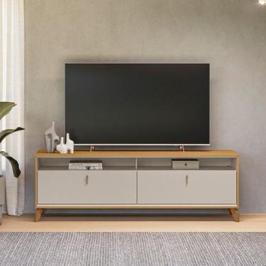 Imagem de Rack Dubai para Tv 75 Polegadas Pés em Madeira Maciça - Linea Brasil