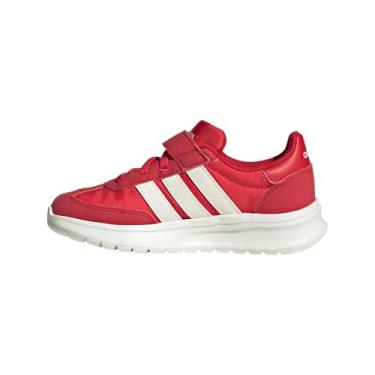 Imagem de adidas Tênis unissex infantil Run anos 70s 2.0 com cadarço elástico e alça, Better Scarlet/Branco/Rubi Puro, 12 Little Kid