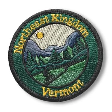 Imagem de Northeast Kingdom VT - Vermont - Remendos bordados de viagem para roupas, aplique de adesivo forte para roupas, tecido, mochila, bolsa, faça você mesmo