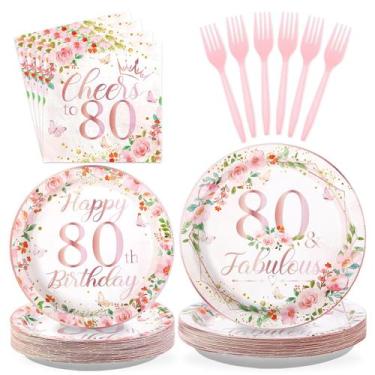 Imagem de Conjunto de talheres para festa de 80 anos da Grécia para mulheres x24