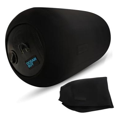Imagem de Ocean Buy Para-lama inflável resistente com capa 1 unidade (35,5 cm x 76,2 cm) - Para-choques de doca premium para barcos, iates, docas de veleiros - Para-lama leve e fácil de usar - Proteção de