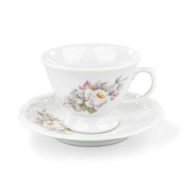 Imagem de Xícara Chá Com Pires 200ml Pomerode Eterna E351 - Porcelana Schmidt