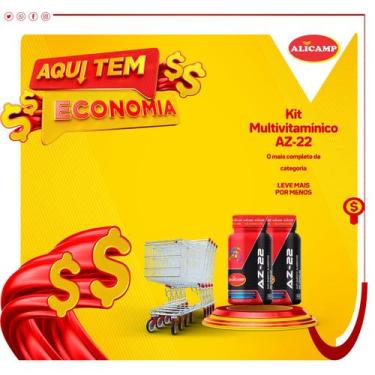 Imagem de KIT 2 MULTIVITAMÍNICO ALICAMP AZ 22 O MAIS COMPLETO de A a Z