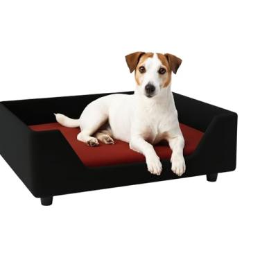 Imagem de Cama Cachorro e Gato Lux Vermelha Premium Almofadada - Caminha Pet - Kazza Shop