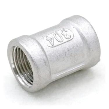 Imagem de DWBPGVUN 3/20.3 cm BSP Equal fêmea Casting 304 Conector de acoplamento de encaixe de tubulação de água óleo ar
