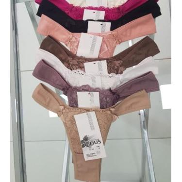 Imagem de Calcinha Ref. 02-748 - LÍRIUS, Preto, Branco, Chocolate, Romance, Cast