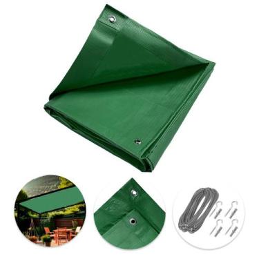 Imagem de Tela Lona Verde 6x2.70 M Impermeável Shade Lux + Kit - Cikala