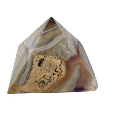 Imagem de Pirâmide de Pedra Ágata Marrom Decoração