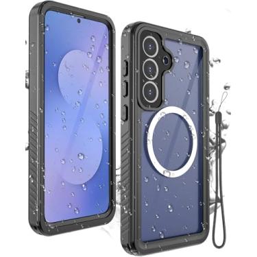 Imagem de Miimall Capa para celular Samsung Galaxy S25FE à prova d'água, à prova de quedas militares, à prova d'água IP68, proteção total de 360°, à prova de choque, resistente, proteção robusta para Magsafe