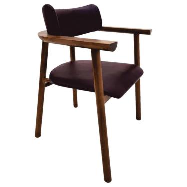 Imagem de Cadeira Tramontina Maruja Ritmo Em Madeira Tauari Com Estofado Café