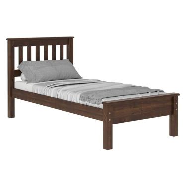 Imagem de Cama De Solteiro Madeira Maciça Para Colchão 188 X 88cm Multimóveis Cr35241 Castanho Castanho