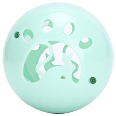 Imagem de Yctze Bola de Brinquedo Interativo Piscante de LED para Animais de Estimação para Gatos - Bola Rolante Com Som de Sino e Luzes para Estimular a Diversão na Hora de Brincar (Azul)