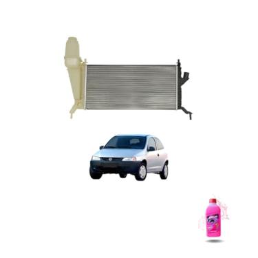 Imagem de Kit Radiador GM Celta 1.0 1.4 2002 a 2006 com Ar-Condicionado e Aditivo Rosa