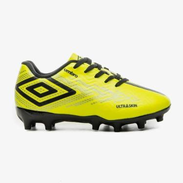 Imagem de CHUTEIRA UMBRO CAMPO ULTRASKIN JR LIMÃO E PRETO 35-Unissex