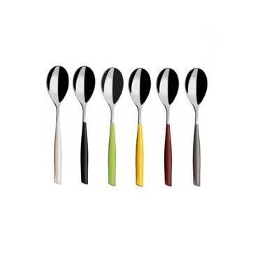 Imagem de Conjunto 6 Colheres Sopa Mesa Posta Colorido Glamour Bugatti