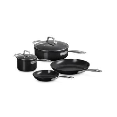 Imagem de CONJUNTO LE CREUSET 2 FRIGIDEIRAS E 2 PANELAS NON-STICK CERAMIC ESSENTIAL 51825000010098 Preto