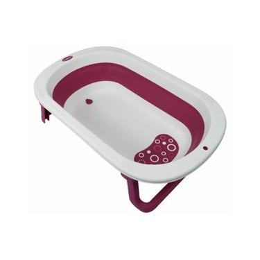 Imagem de Banheira Dobrável infantil Com Anti-Derrapante Rosa