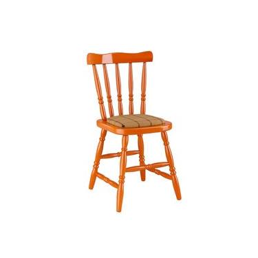 Imagem de Cadeira Madeira Maçica Daiana Estofada Mel Brilho Piratini