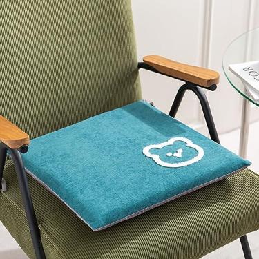 Imagem de Almofadas de assento para cadeiras de sala de jantar, almofadas de cadeira para cadeiras de cozinha, almofadas laváveis para cadeiras de jantar, formato quadrado, tecido de linho adequado para todas