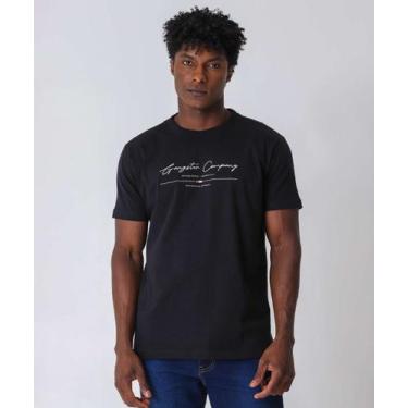 Imagem de Camiseta Masculina Estampa Frontal Gangster Preto-91030, Preto, G
