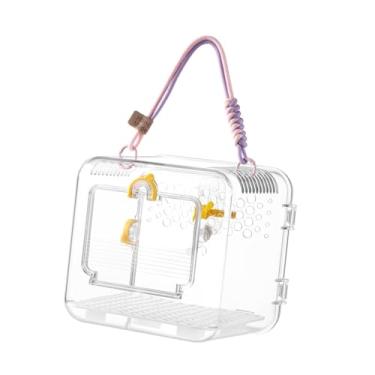 Imagem de IEUDNS Gaiola de transporte para pássaros, gaiola portátil para hamster, externa para papagaios e peônias.