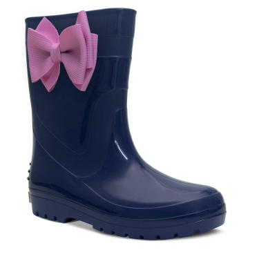 Imagem de Galocha Infantil Impermeável 25ao32 Bota Feminina Laço 09.21-Feminino