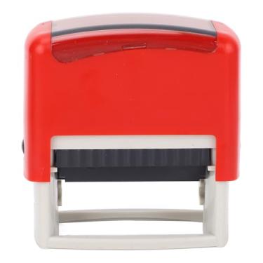 Imagem de Ymiko Carimbo de Data Auto-tintado Ajustável Com Números e Símbolos Personalizados, Alça Vermelha de Prensa Automática, Inclui 2 Modelos para Uso Em Escritório