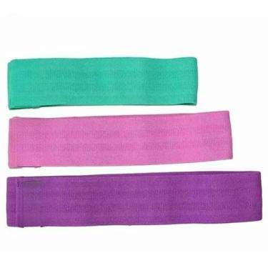 Imagem de Kit 3 Faixas Elásticas De Exercício Hip Resistance Bands Para Malhar em Casa(3)