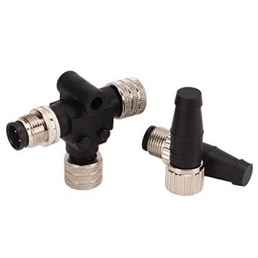 Imagem de Acouto Conector NMEA 2000 T Com Terminadores Macho e Fêmea - 5 Pinos Lowrance, Simrad, B&G, Navico e Networks - Conjunto de Conectores Em T à Prova d'água IP67 Comunicação para Iates
