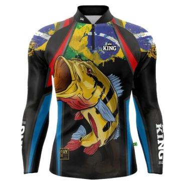 Imagem de Camiseta de Pesca Brasil Tucunare King Proteção Solar Uv50+ - King Bra