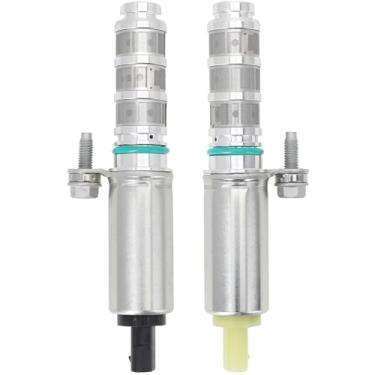 Imagem de Sorghum Válvula de controle de óleo do motor de admissão e escape VVT 2 peças compatível com Chevrolet Malibu 13-22 Impala 14-19 Buick Regal 14-17 LaCrosse 18-19 GMC Cadillac Replace# 12662737