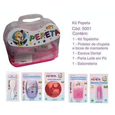 Imagem de KIT MALETA, (PENTE, PROTETOR DE CHUPETA, ESCOVA DE DENTE, PORTA LEITE EM PO,SABONETEIRA,)