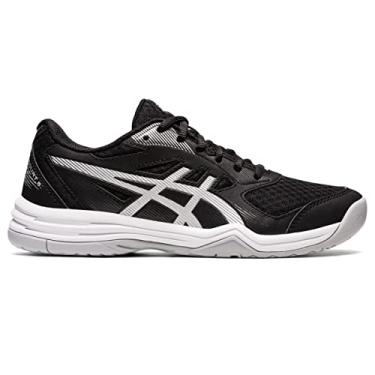 Imagem de ASICS Women's Upcourt 5 Volleyball Shoes, 9, Black/Pure Silver