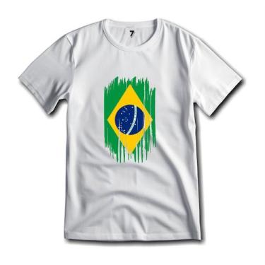 Imagem de Camiseta Brasil Algodão Premium Verde E amarelo - Sete Sete Esportes, 