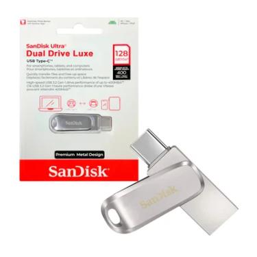 Imagem de Pen Drive Sandisk, USB, 128GB, Dual Drive Luxe 3.1, Type-c