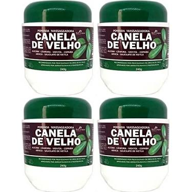 Imagem de Kit 4 Pomada Massageadora Canela de Velho Pote 240g Com Arnica, Cânfora