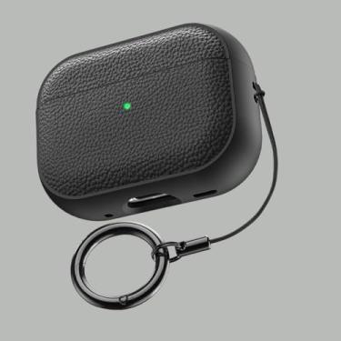 Imagem de 1 capa protetora à prova de choque para AirPods Pro 3 TPU couro resistente a arranhões Bluetooth capa de fone de ouvido resistente a poeira, aro de cordão