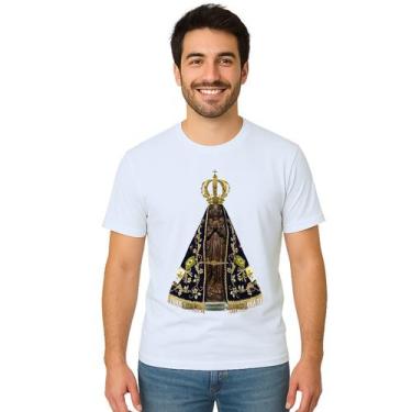 Imagem de Camiseta Nossa Senhora de Aparecida Real Personalizada - Use P4, Branc