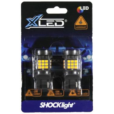 Imagem de Lâmpada led 1 polo t20 36 led shocklight canbus laranja 12v