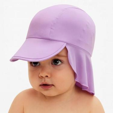 Imagem de Chapéu Infantil Bebê Malha Dry UV50+ Piscina/Praia Papilloo, Lilás, G