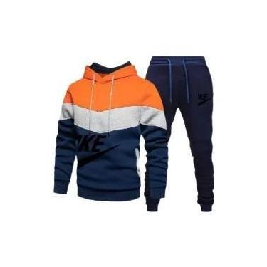 Imagem de Conjunto De Moletom Com Capuz E Calças Para Homens, Casual, Fitness, C