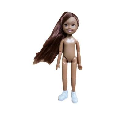 Imagem de Boneca Reborn De Pele Escura 14cm Com Articulações Móveis Para Meninos