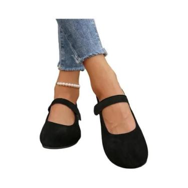 Imagem de Sapatos Casuais Femininos De Tamanho Grande Com Bico Redondo Estilo Ma