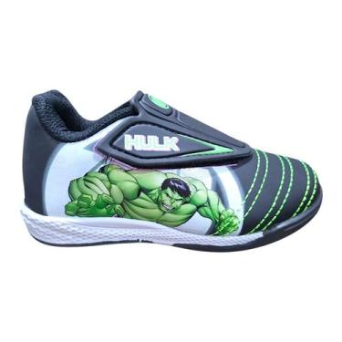 Imagem de Chuteira Infantil Indoor Marvel Vingadores Heróis Dyan, 24, Verde